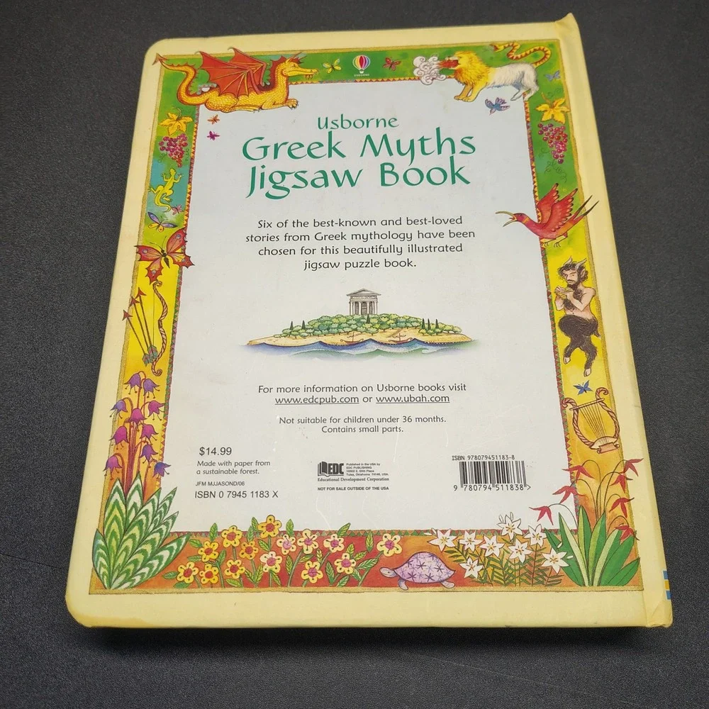 Usborne Greek Myths Jigsaw Book Kids (Hardcover Puzzle Stories)